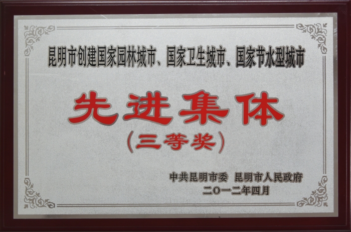 2012年昆明市(shì)創建全國文明城市(shì)先進集體(tǐ)三等獎